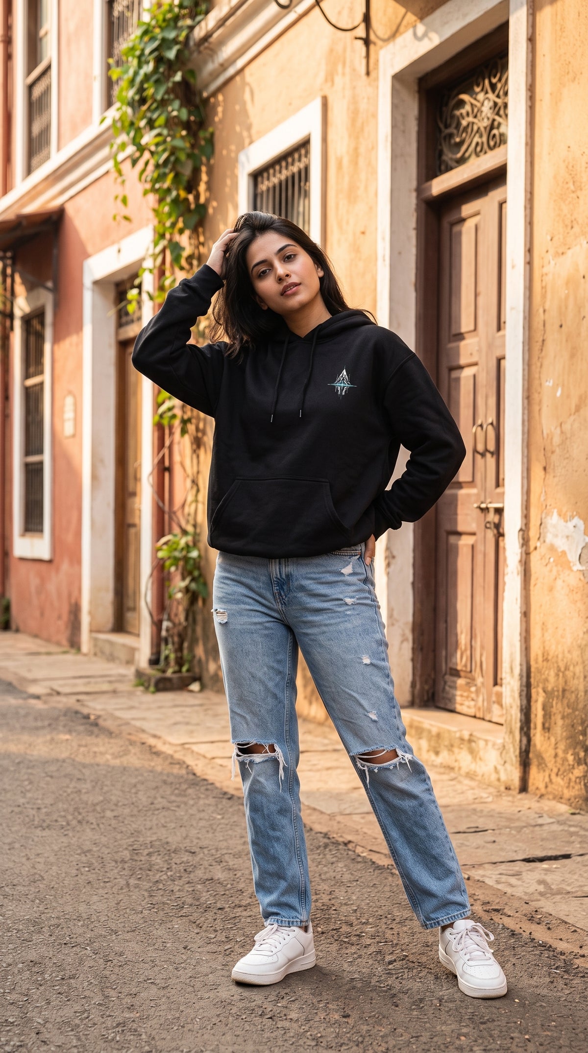Unisex Regular Hoodie- The Peak ( Embroidered Badge )