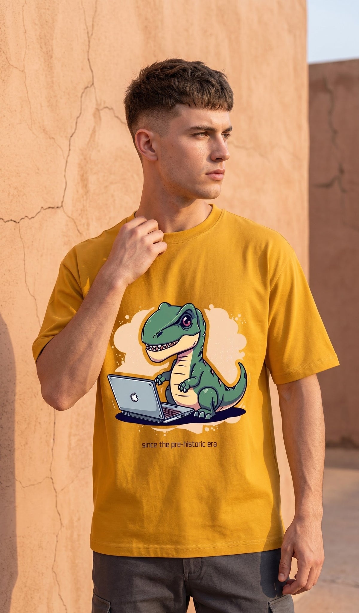 Men Oversized Classic T-Shirt- Prehistoric
