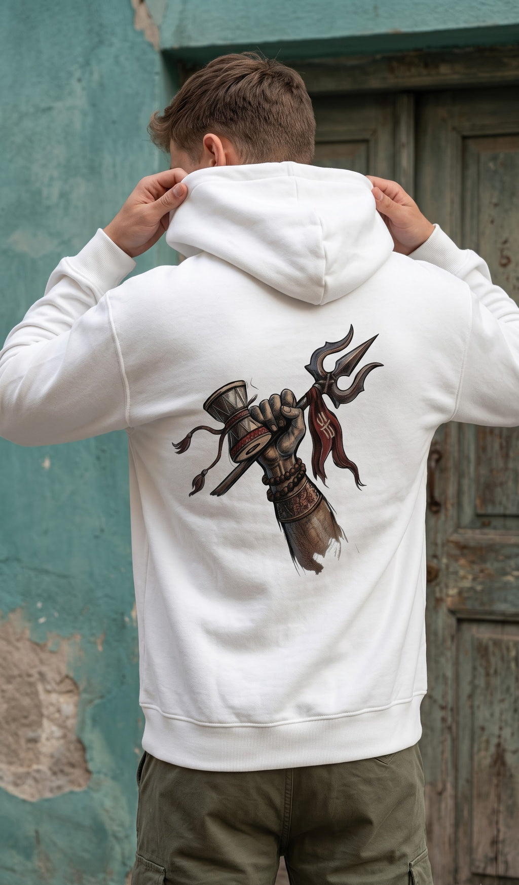 Unisex Oversized Hoodie- Trishul