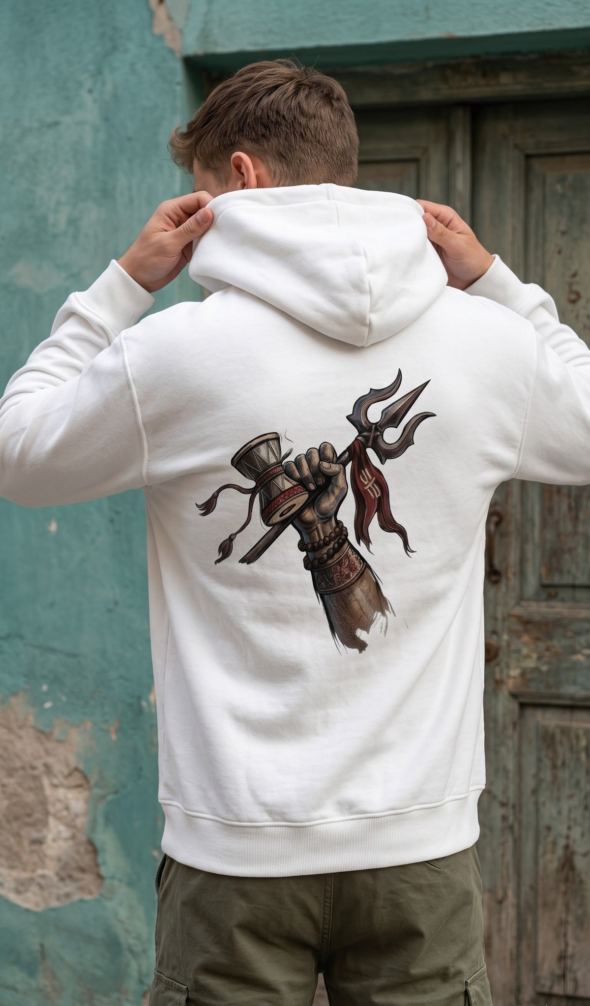 Unisex Oversized Hoodie- Trishul