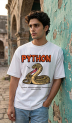 Men Oversized Classic T-Shirt- Python