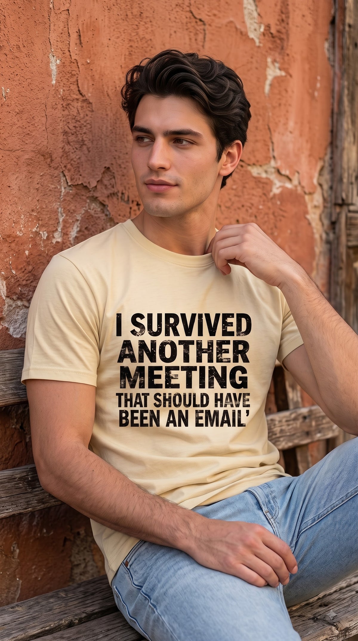 Men Regular T-Shirt- Meeting Request