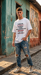 Men Oversized Classic T-Shirt- Binary