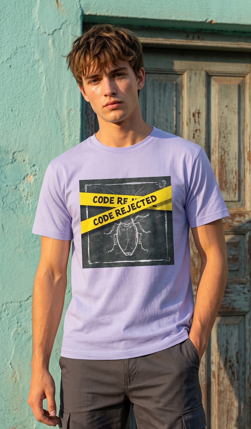 Men Regular T-Shirt- Rejected code