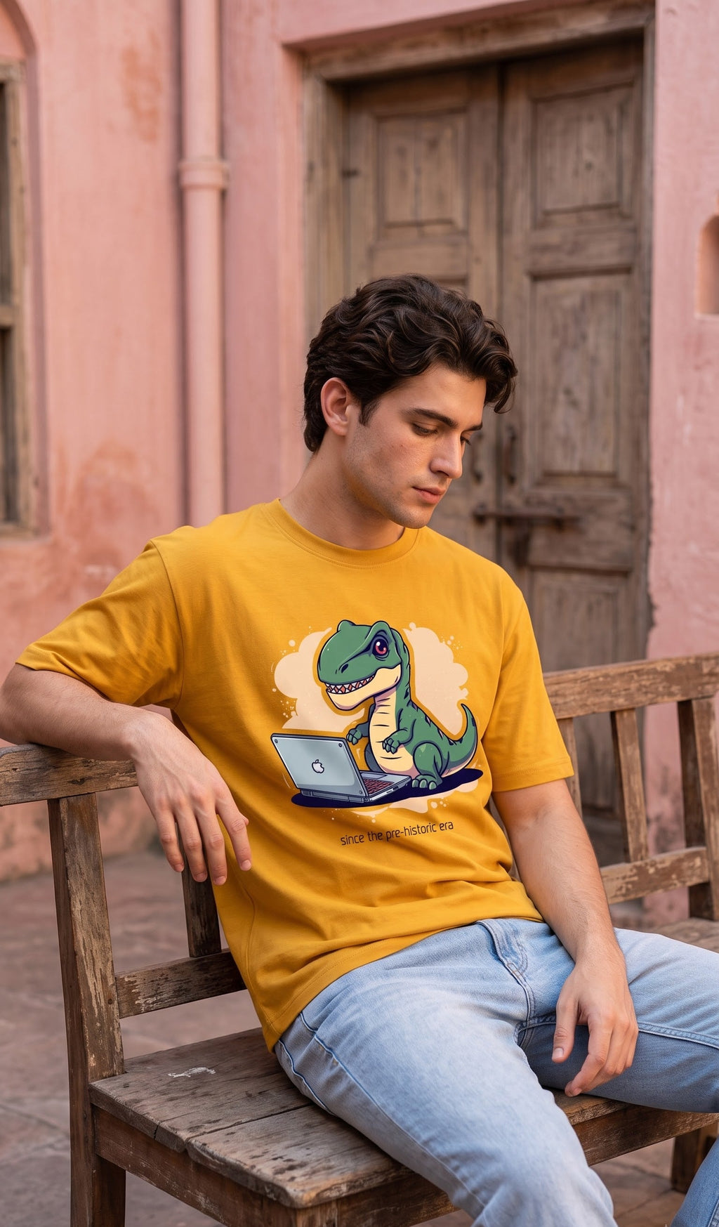 Men Oversized Classic T-Shirt- Prehistoric
