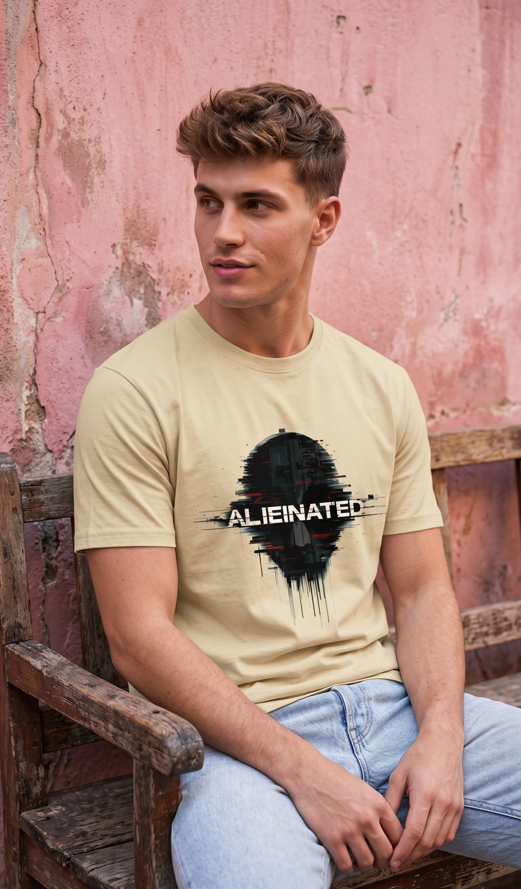 Men Regular T-Shirt- Alienated