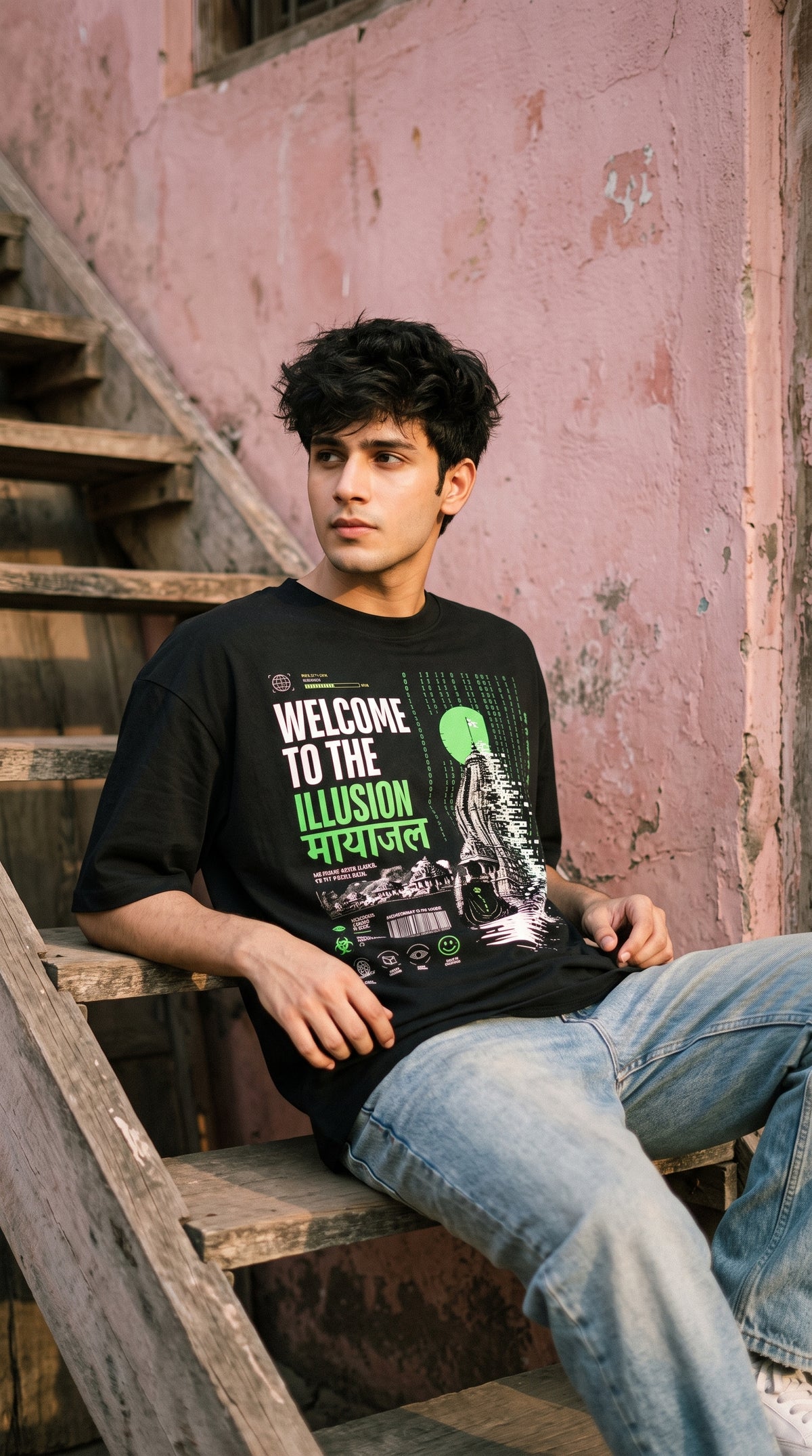 Unisex Oversized Classic T-Shirt- Illusion