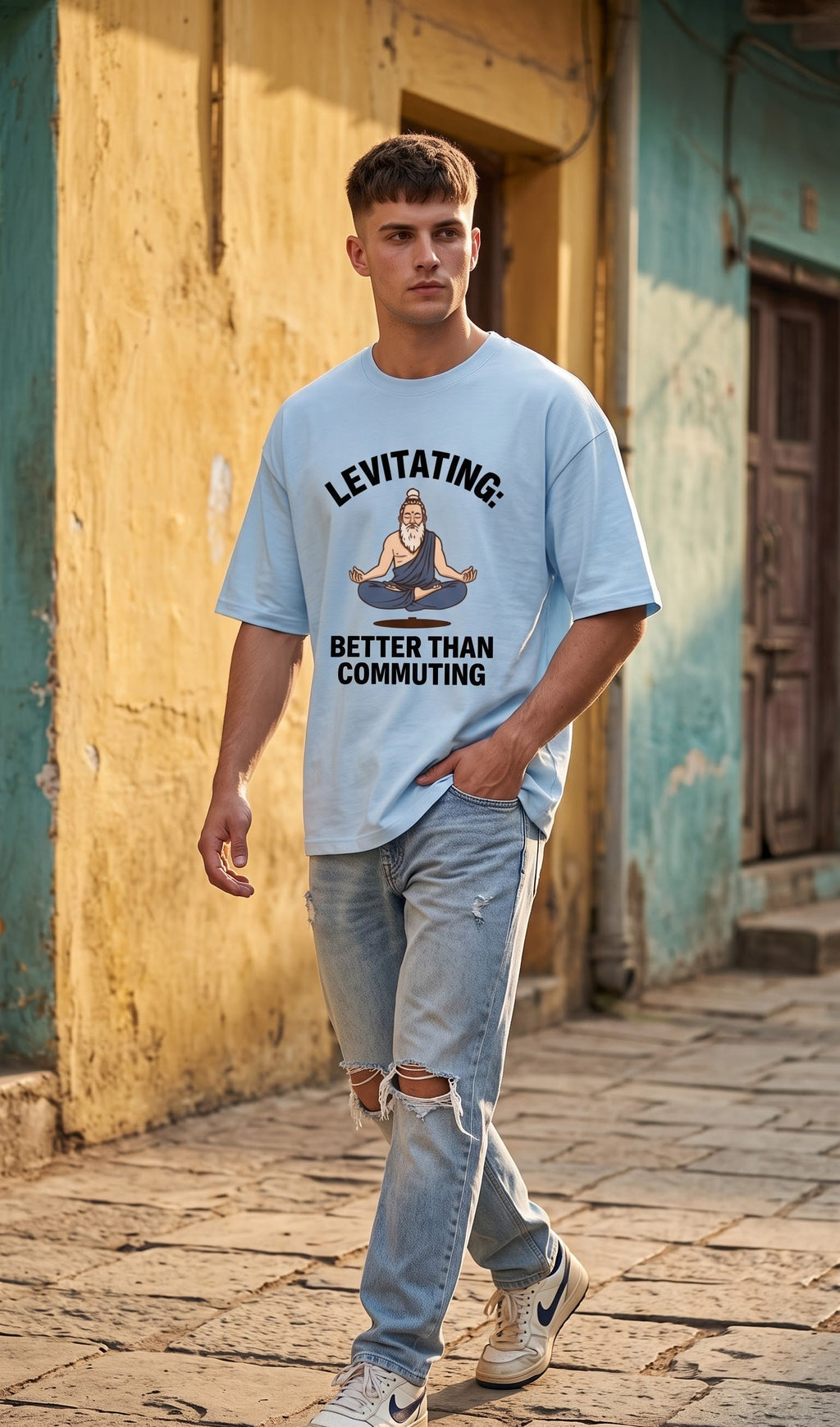 Unisex Terry Oversized Tee- Levitating