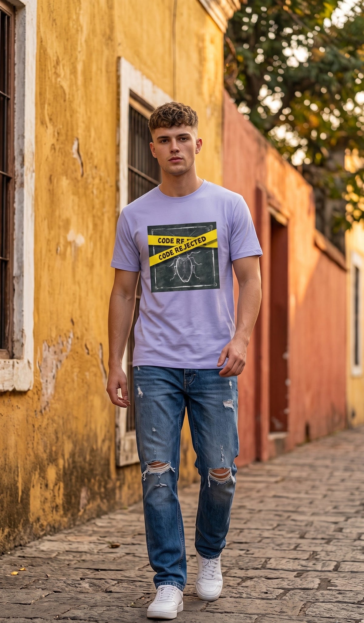 Men Regular T-Shirt- Rejected code