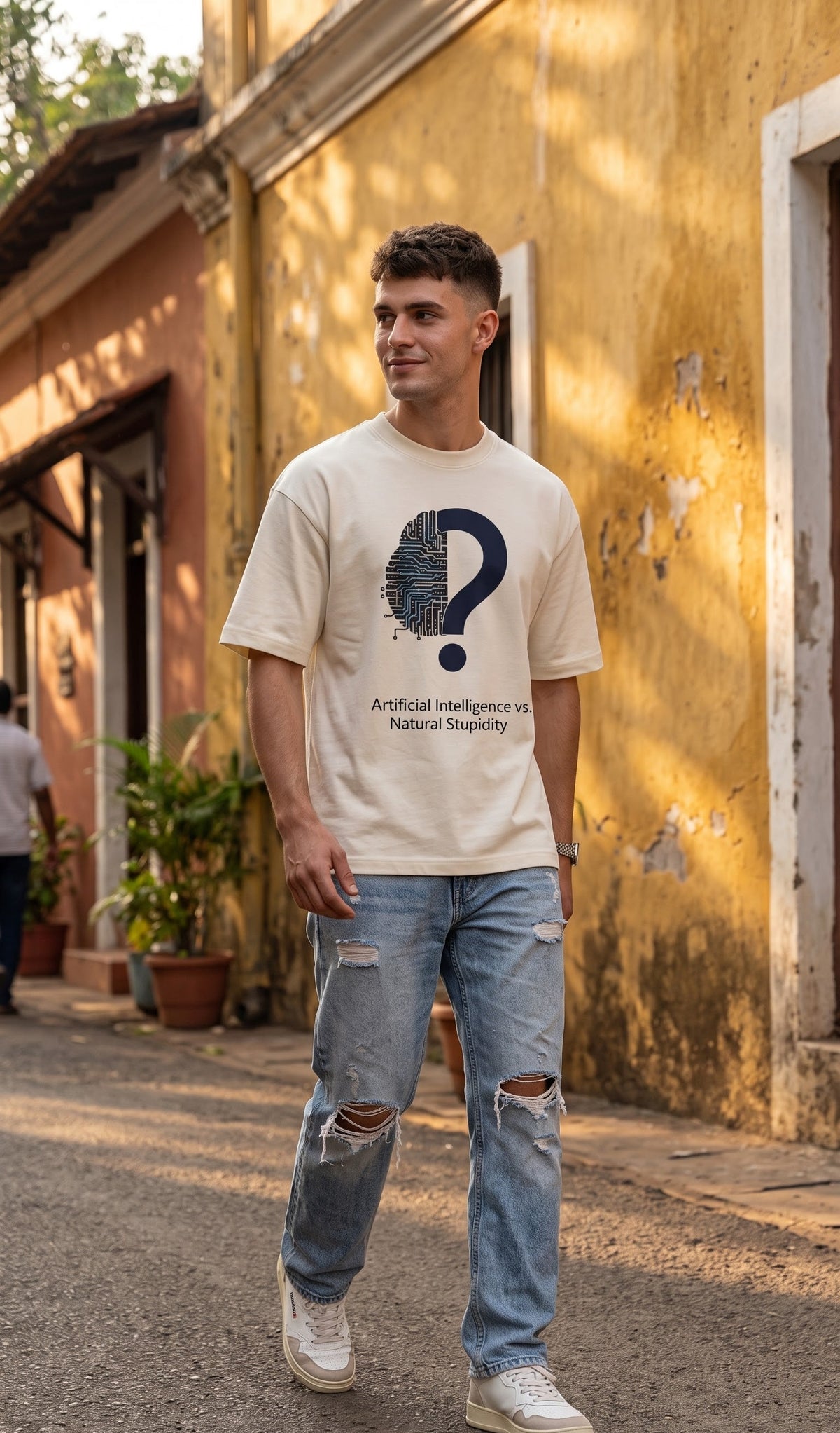 Men Oversized Classic T-Shirt- AI