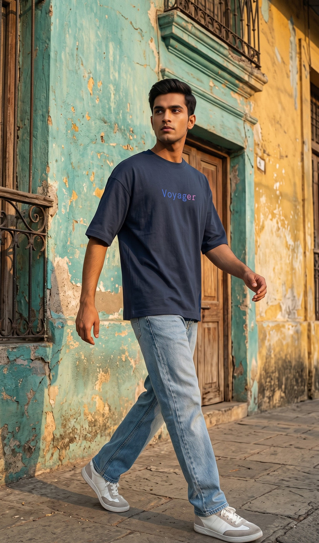 Unisex Terry Oversized Tee- Voyager