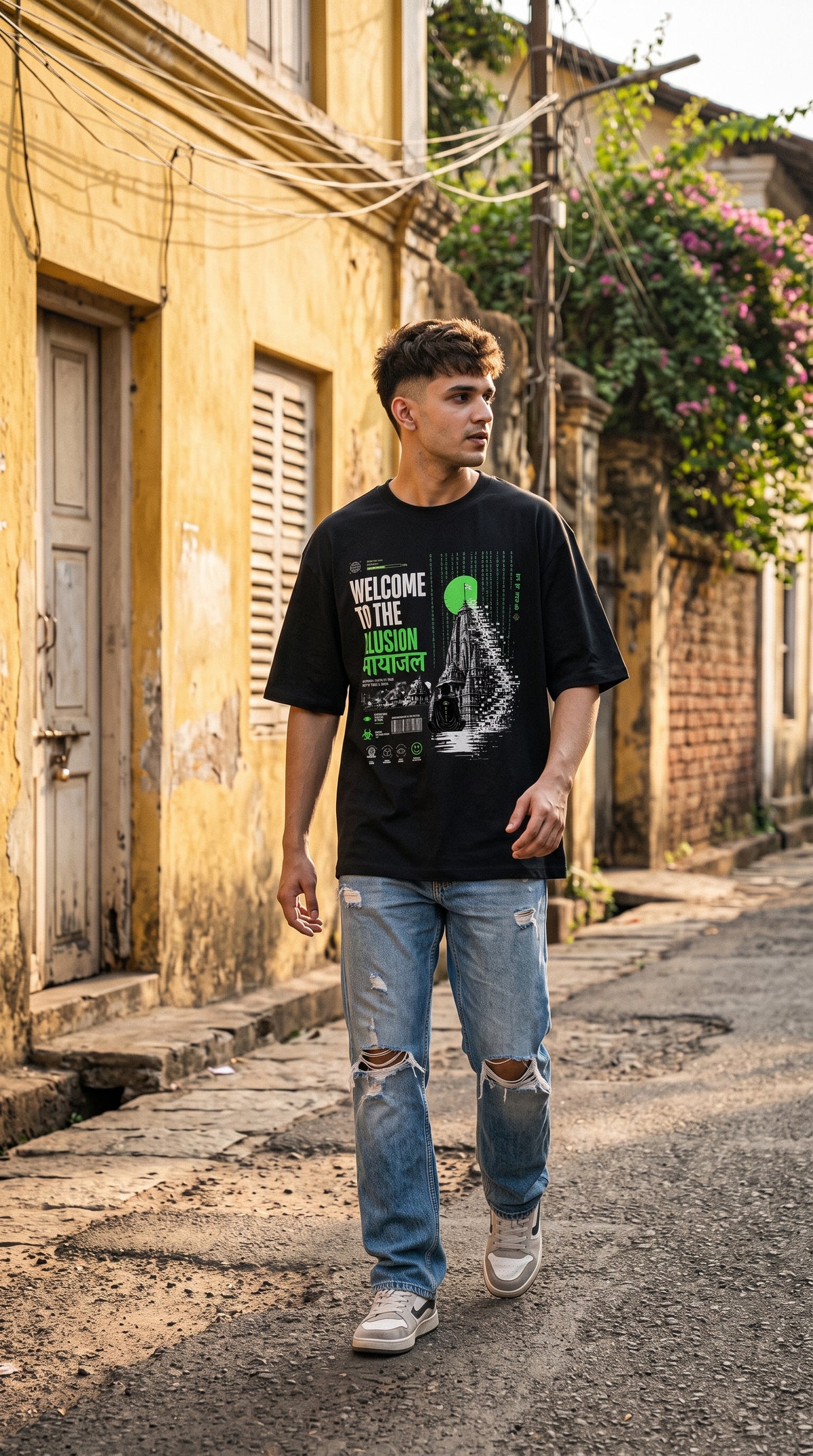 Unisex Oversized Classic T-Shirt- Illusion