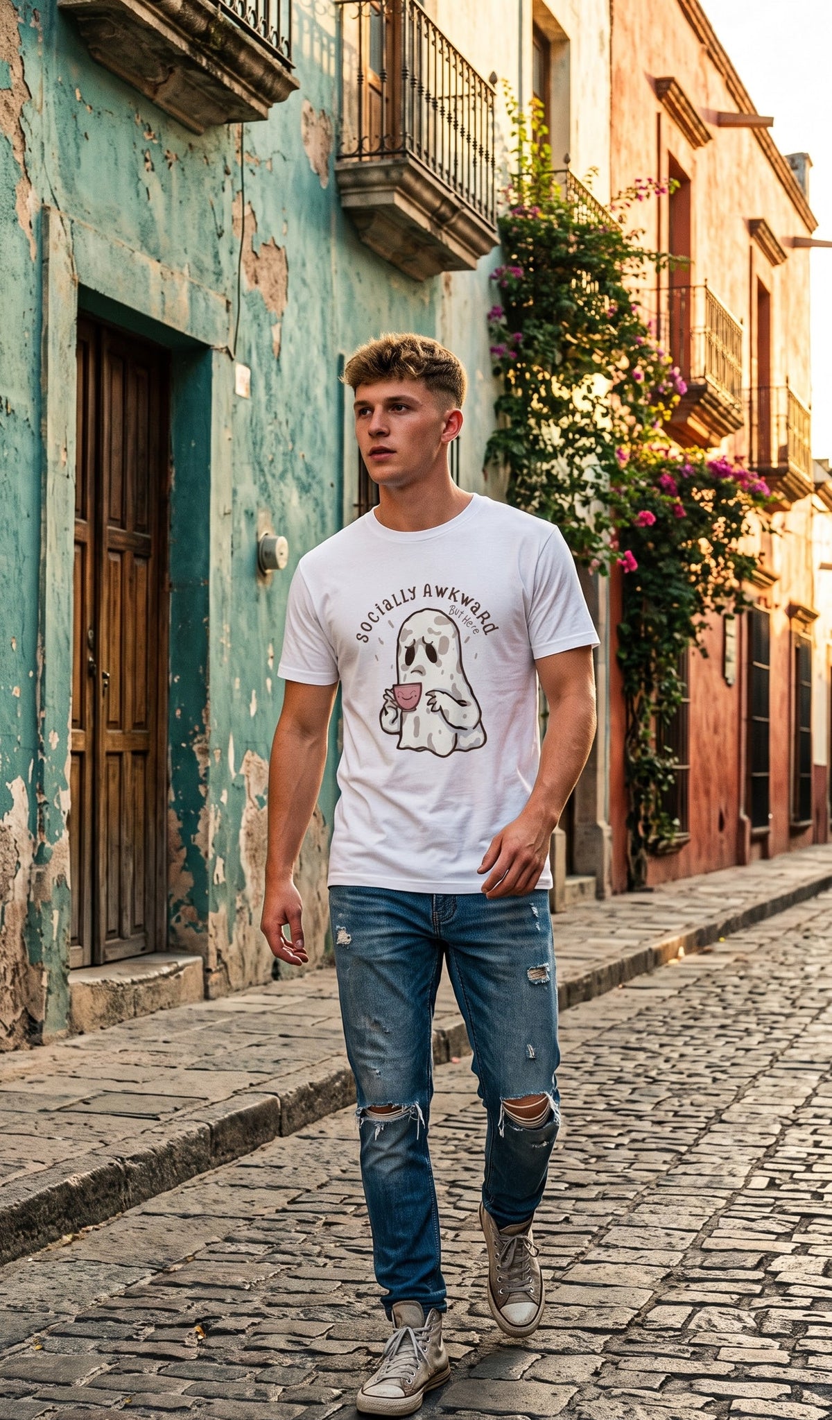 Men Regular T-Shirt- Socially Awkward