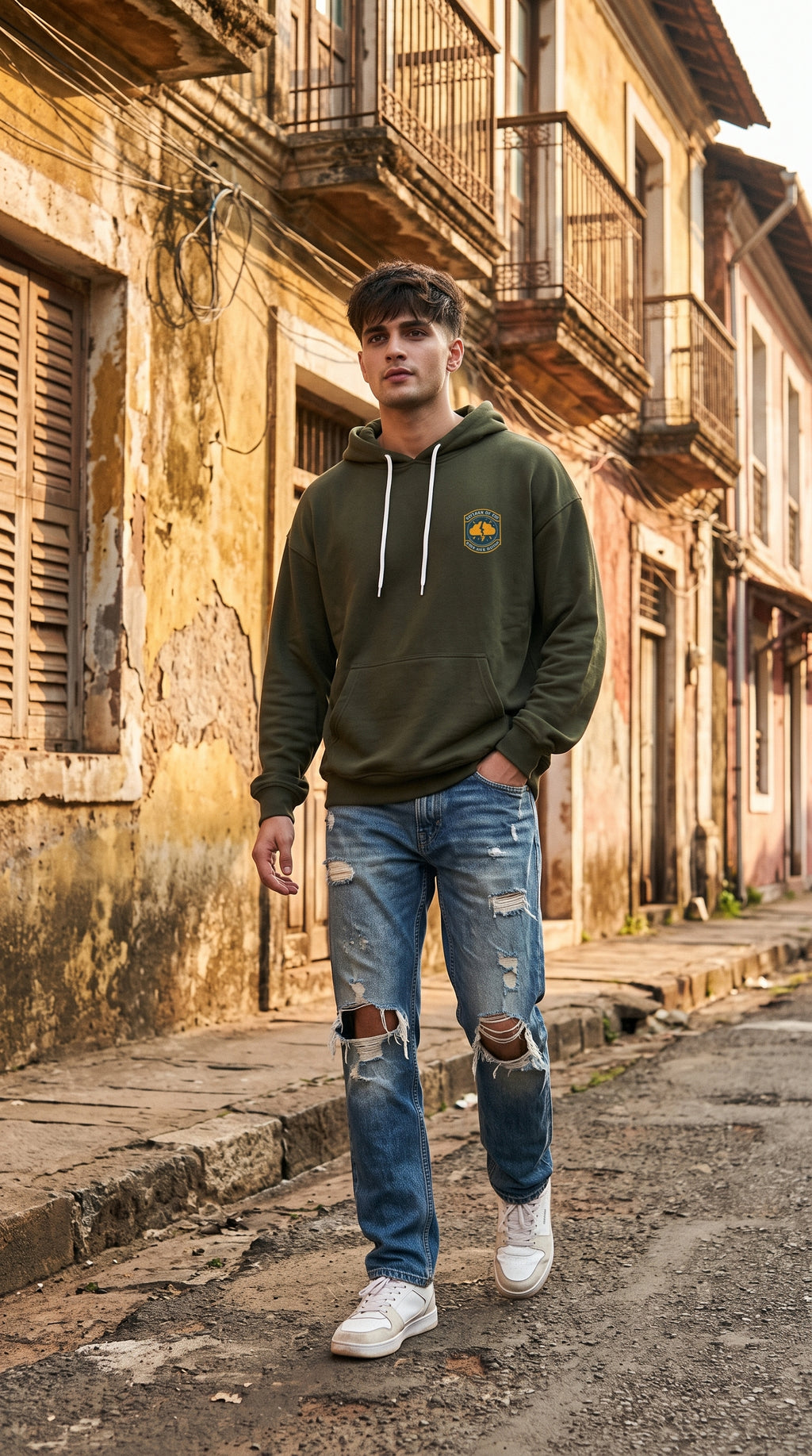 Unisex Regular Hoodie- Veteran ( Embroidered Badge )