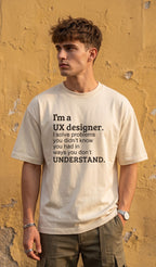 Men Oversized Classic T-Shirt- UX Designer