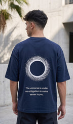 Unisex Terry Oversized Tee- Blackhole