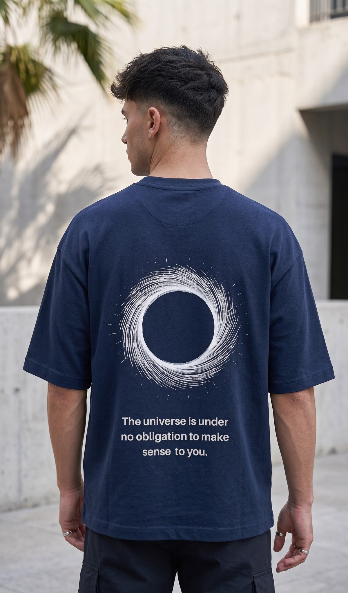 Unisex Terry Oversized Tee- Blackhole