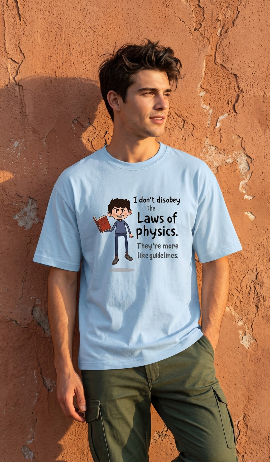 Unisex Terry Oversized Tee- Laws of Physics