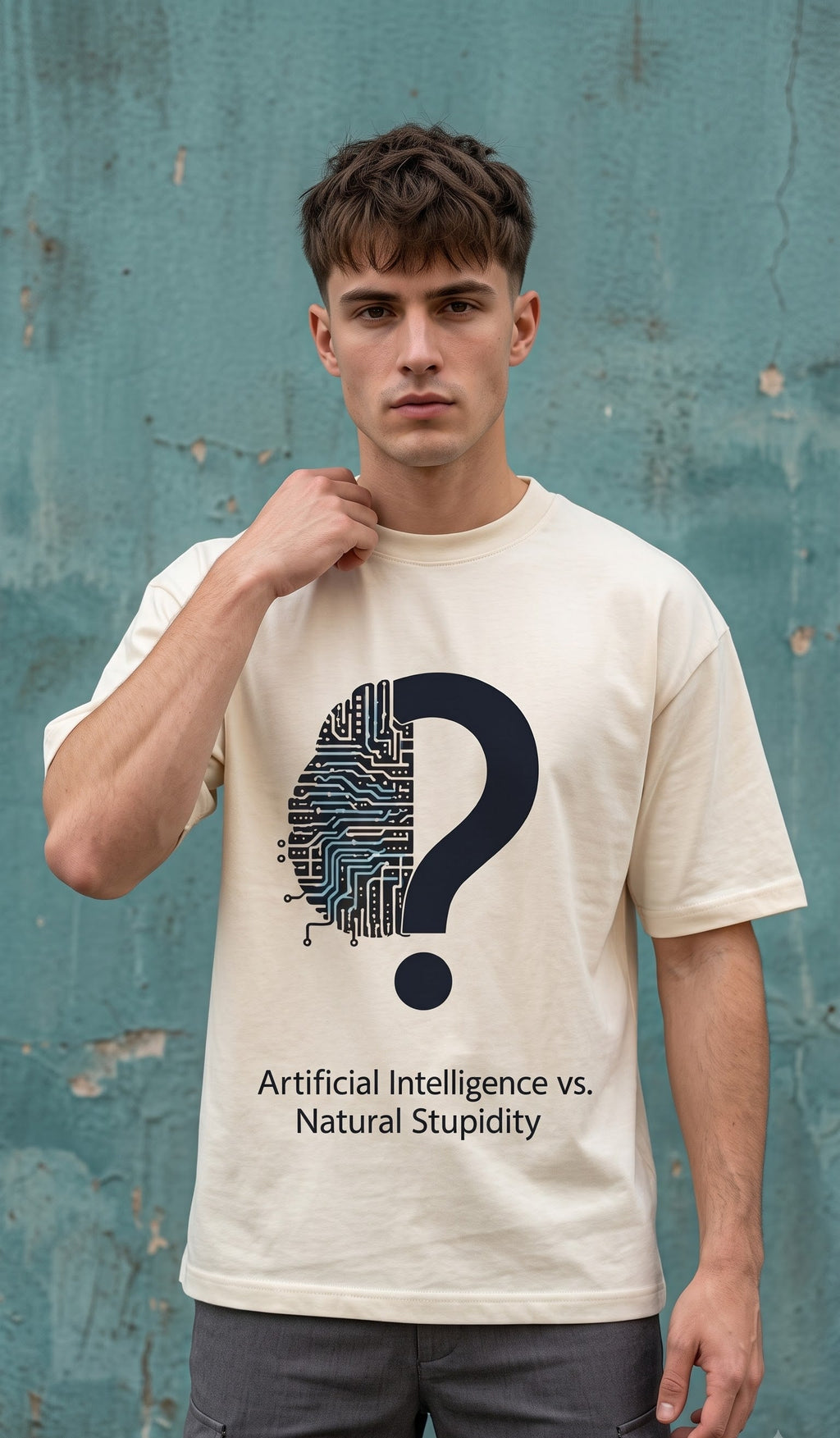 Men Oversized Classic T-Shirt- AI