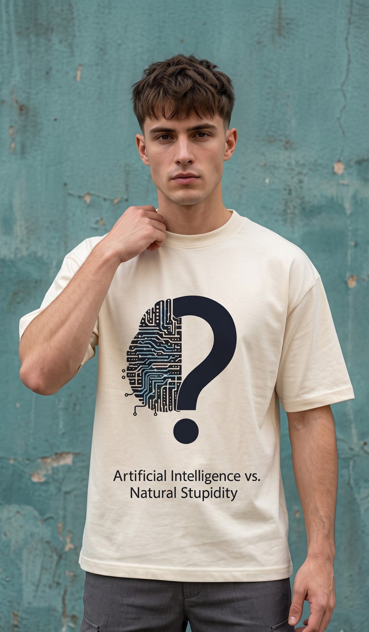 Men Oversized Classic T-Shirt- AI