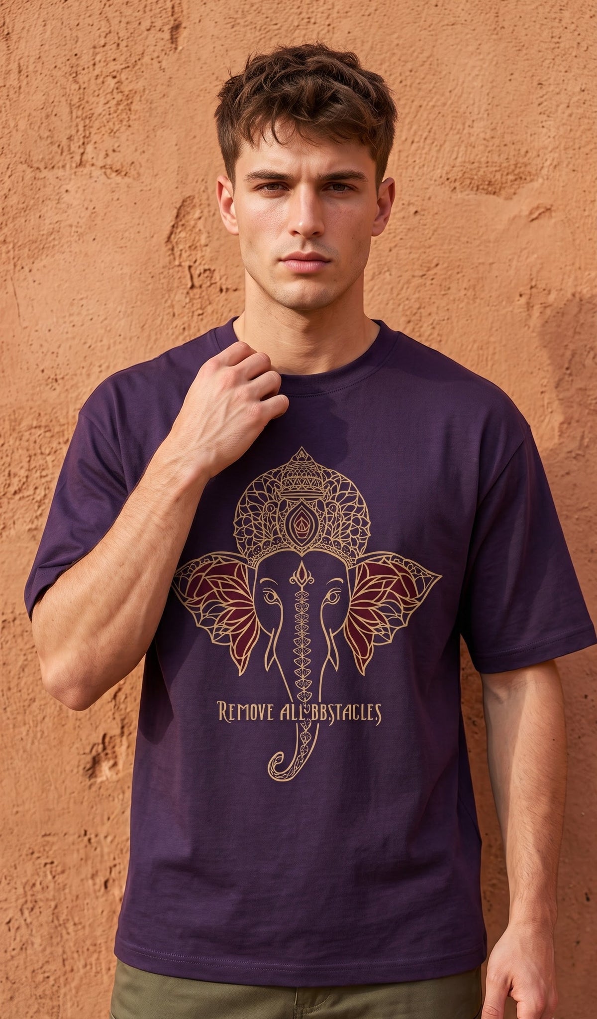Men Oversized Classic T-Shirt- Vighnaharta