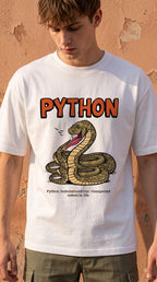 Men Oversized Classic T-Shirt- Python