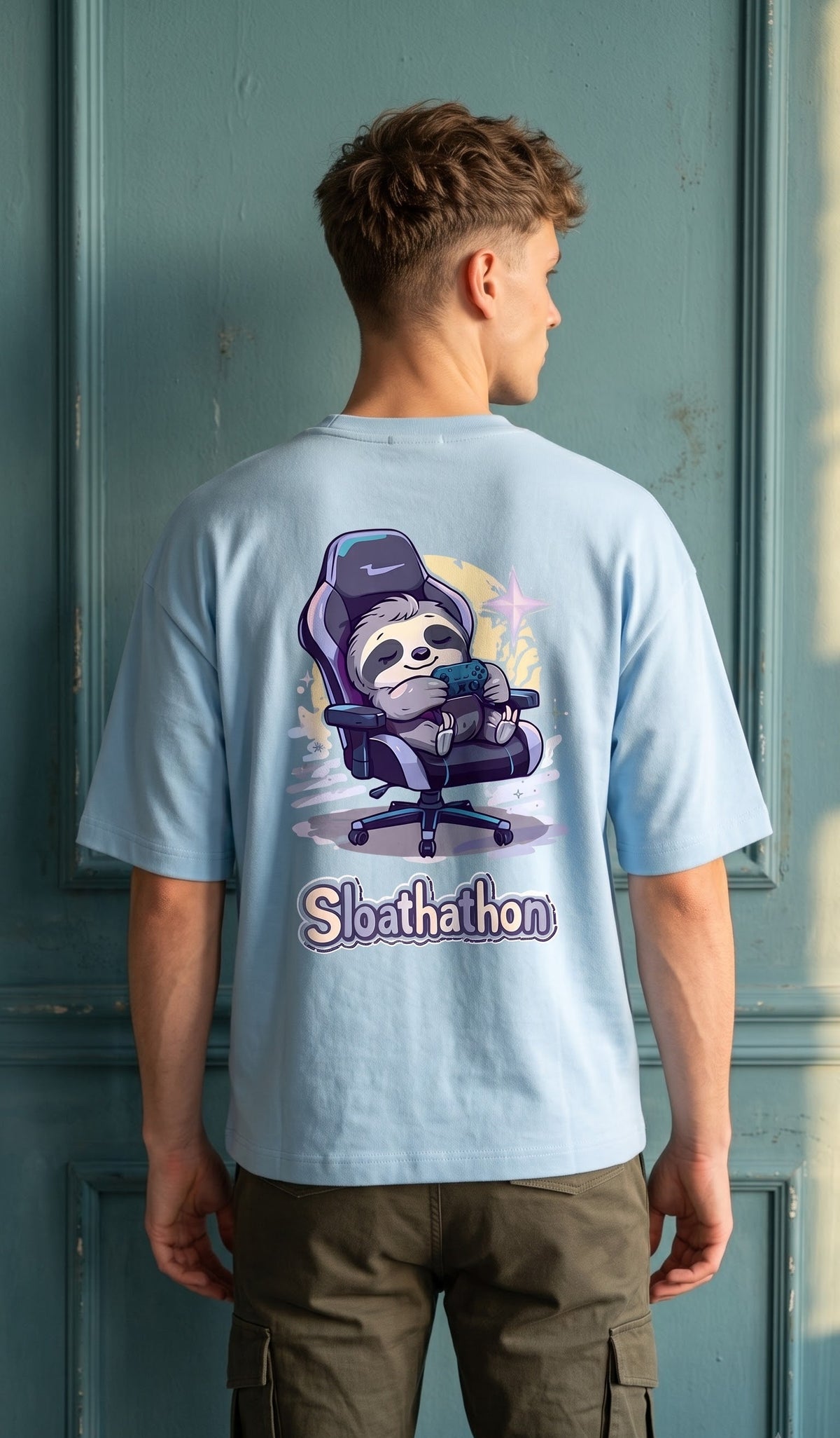 Unisex Terry Oversized Tee- Slothathon