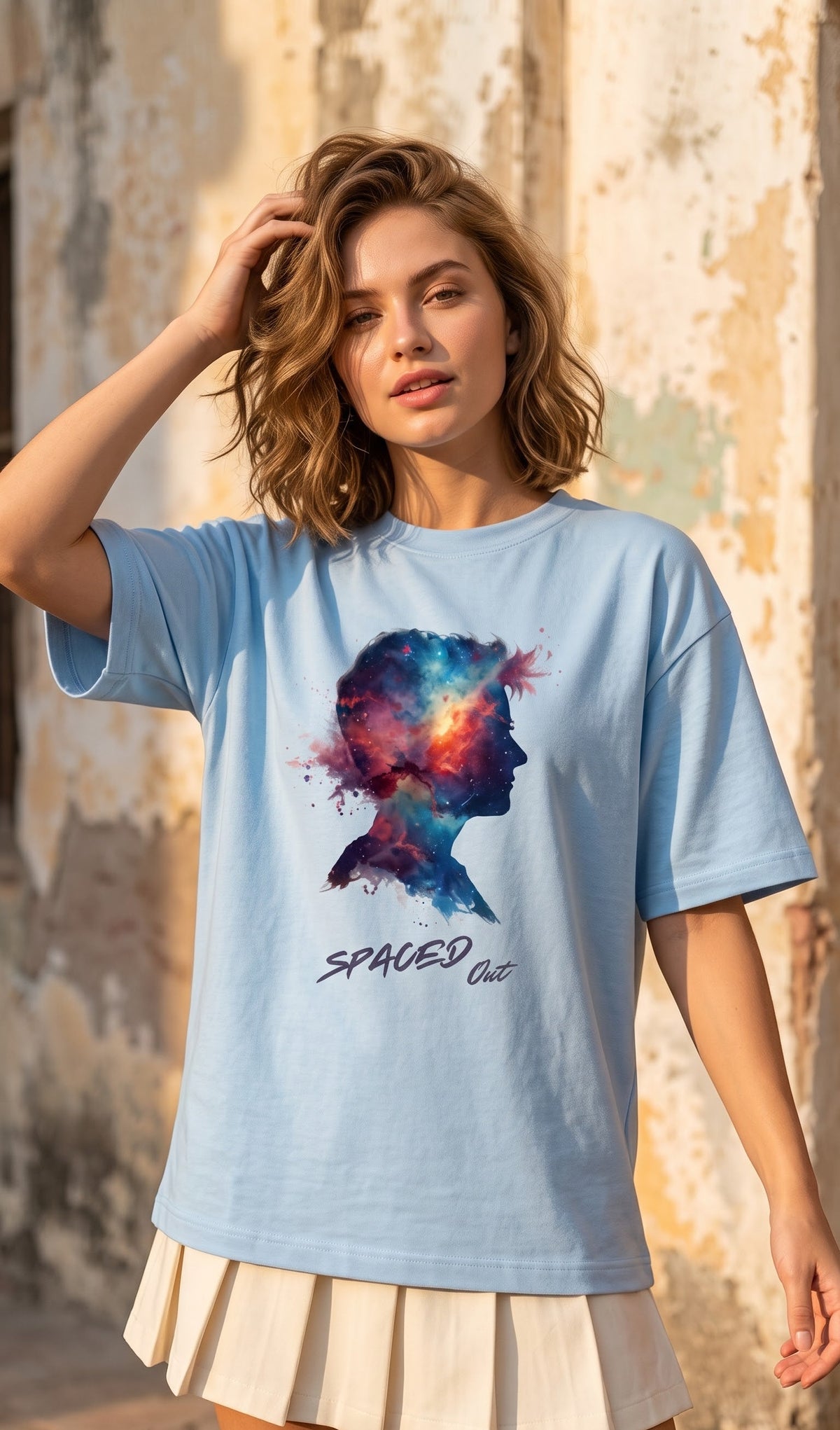 Unisex Terry Oversized Tee- Spaced Out