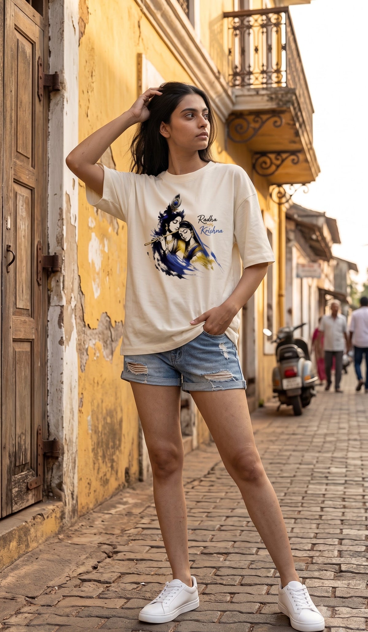 Unisex Oversized Classic T-Shirt- RadhaKrshn