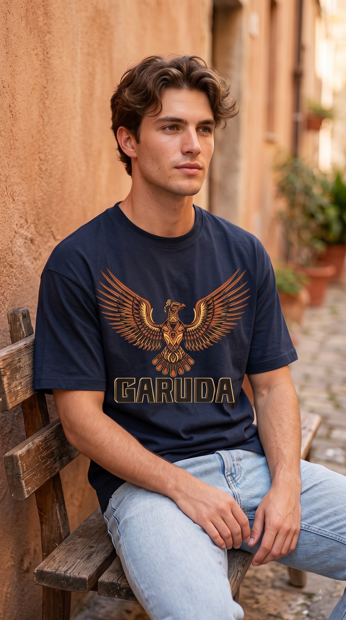Men Oversized Classic T-Shirt- Garud