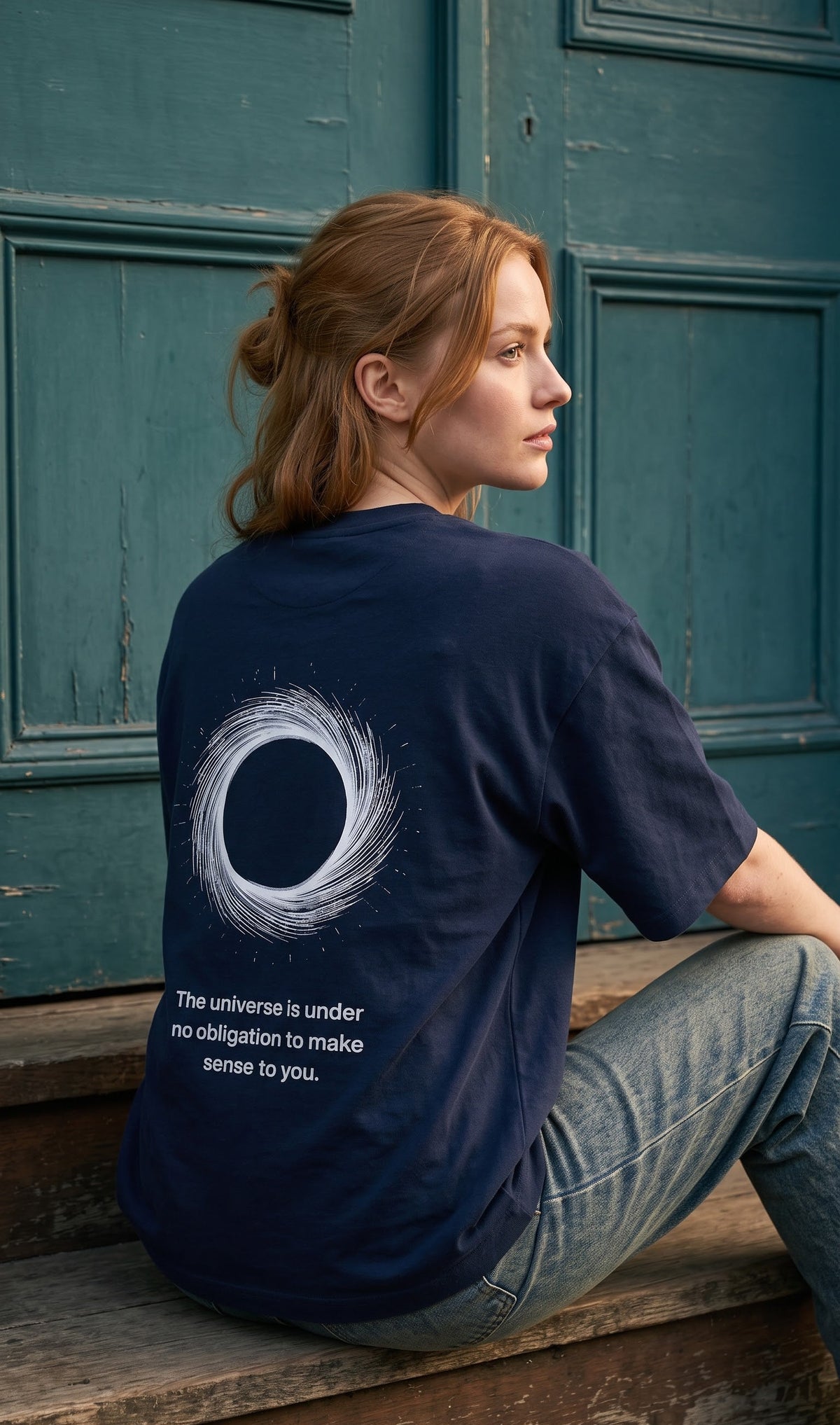 Unisex Terry Oversized Tee- Blackhole
