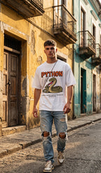 Men Oversized Classic T-Shirt- Python