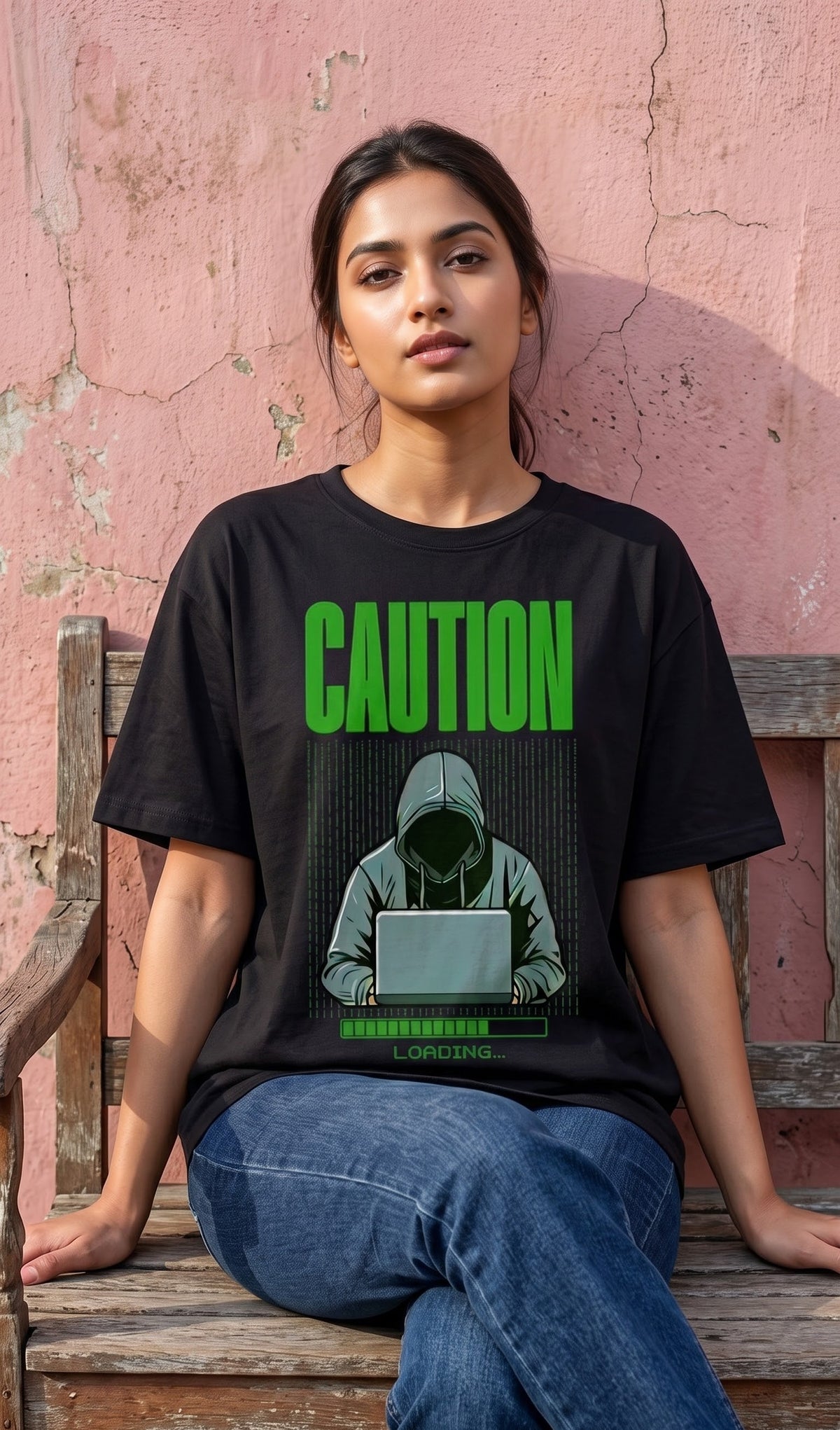 Unisex Oversized Classic T-Shirt- Caution