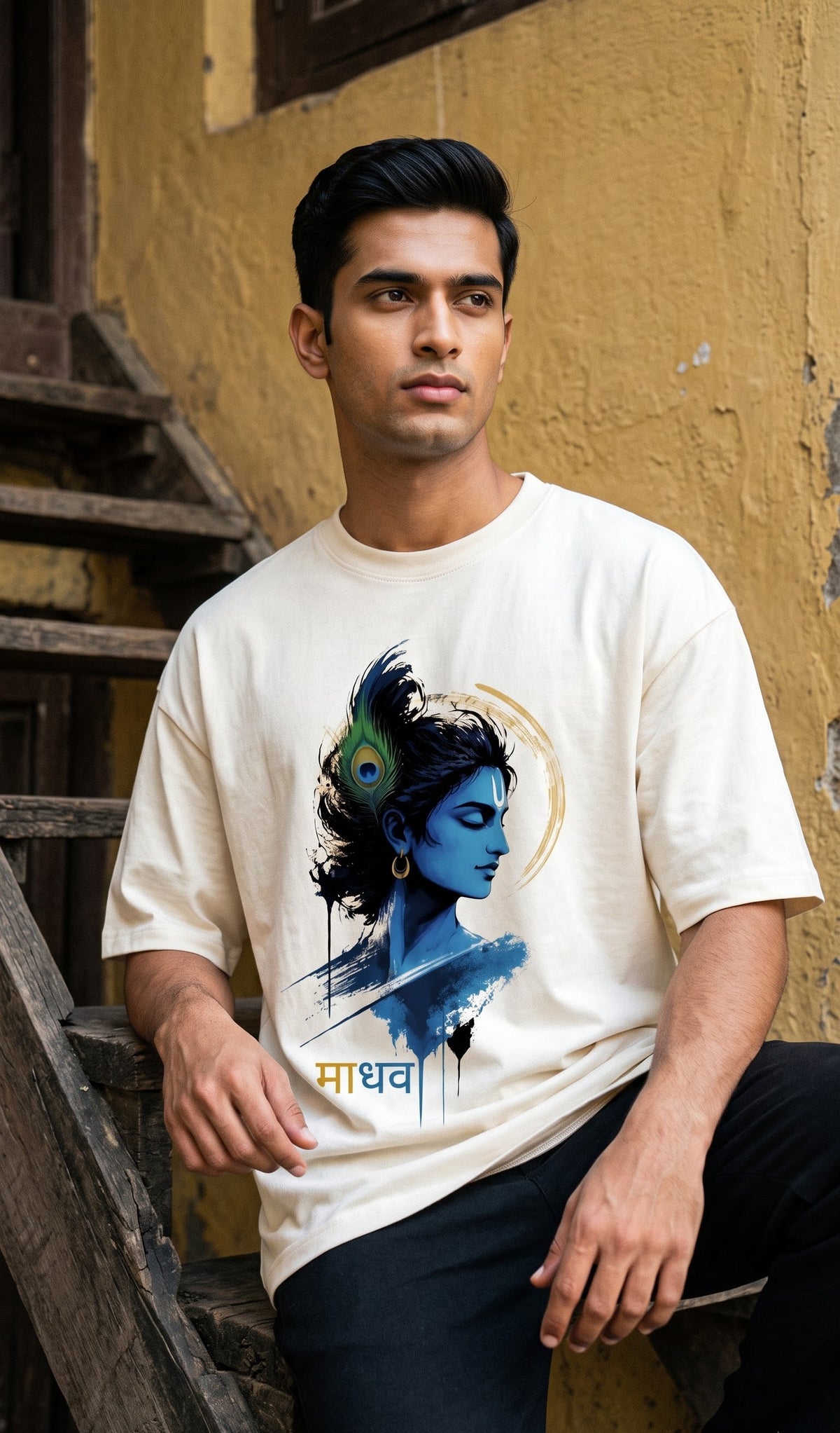 Unisex Oversized Classic T-Shirt- Madhav
