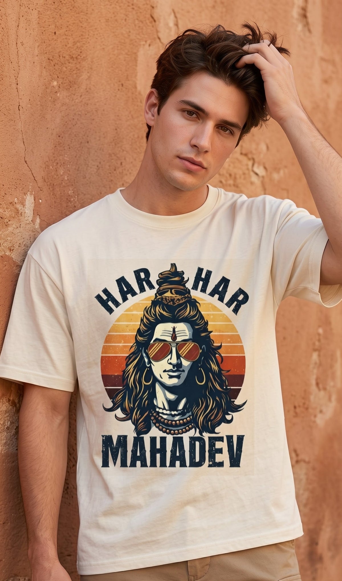 Men Oversized Classic T-Shirt- Mahadev