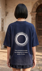 Unisex Terry Oversized Tee- Blackhole