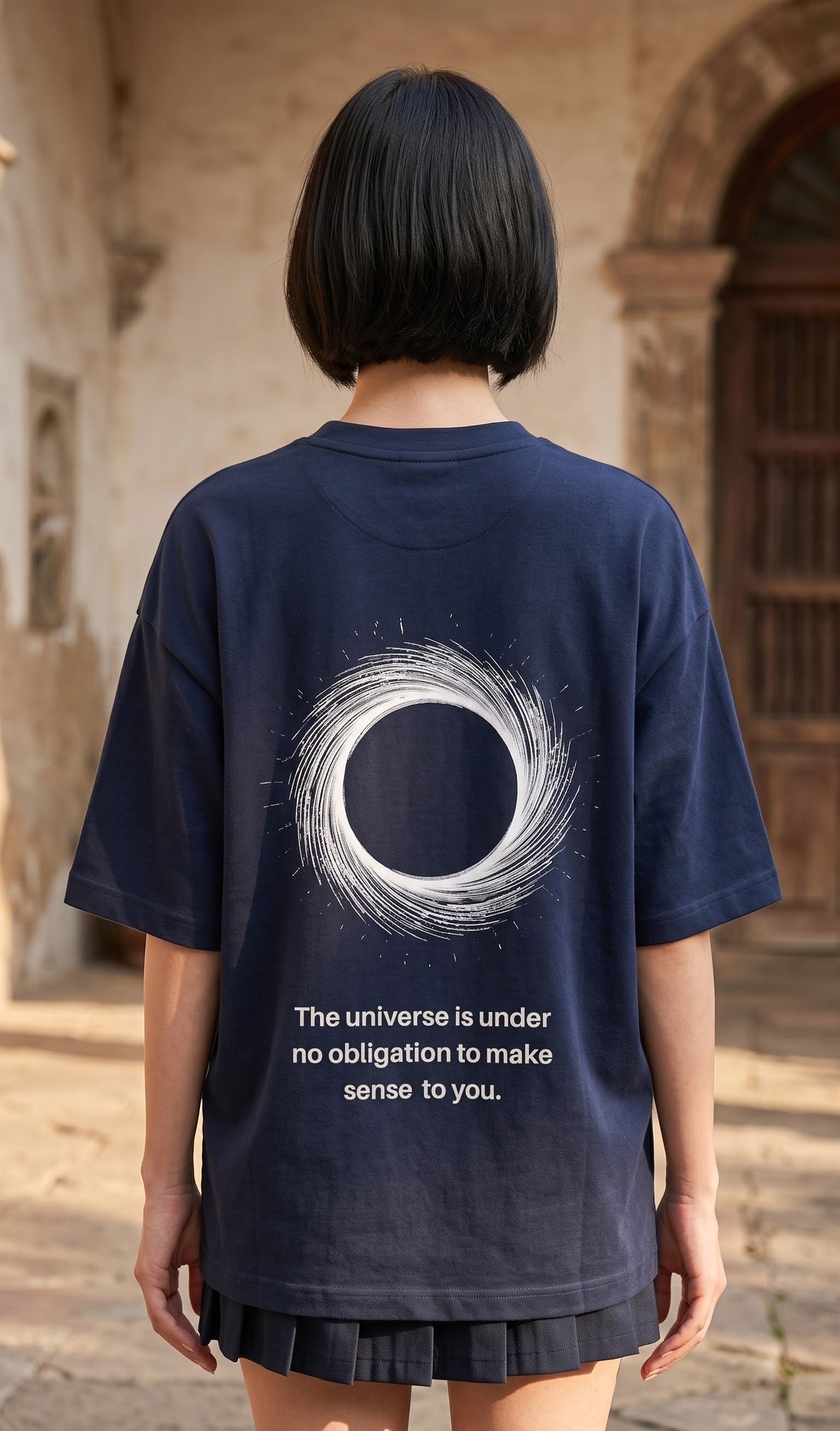 Unisex Terry Oversized Tee- Blackhole
