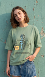 Unisex Terry Oversized Tee- Duality