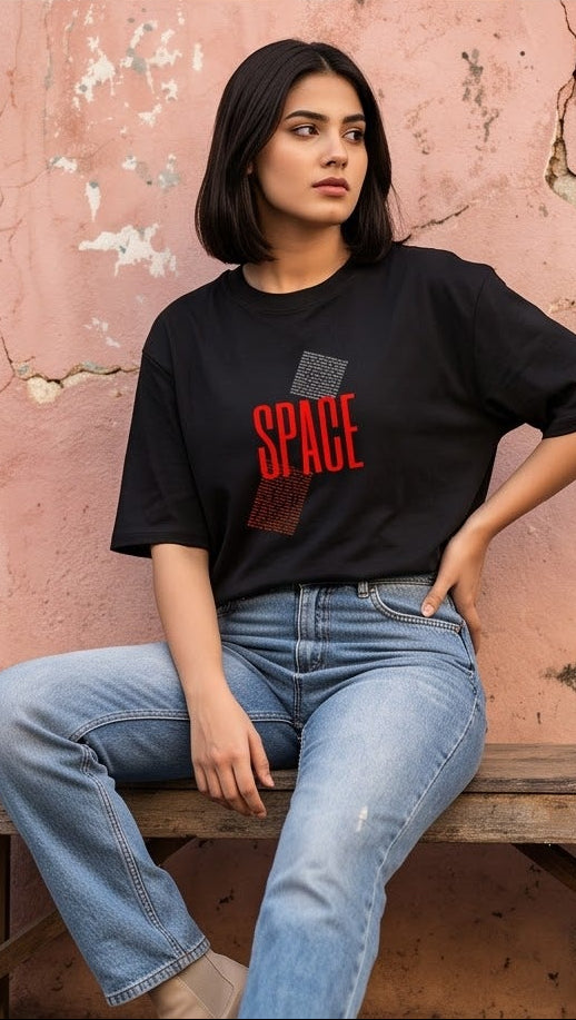 Unisex Oversized Classic T-Shirt- Space