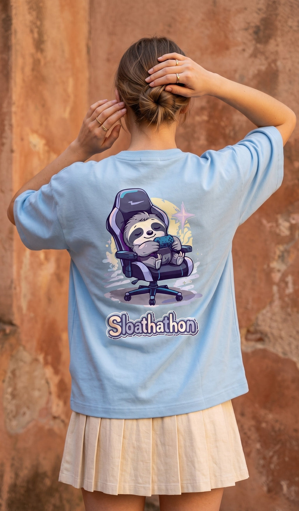 Unisex Terry Oversized Tee- Slothathon