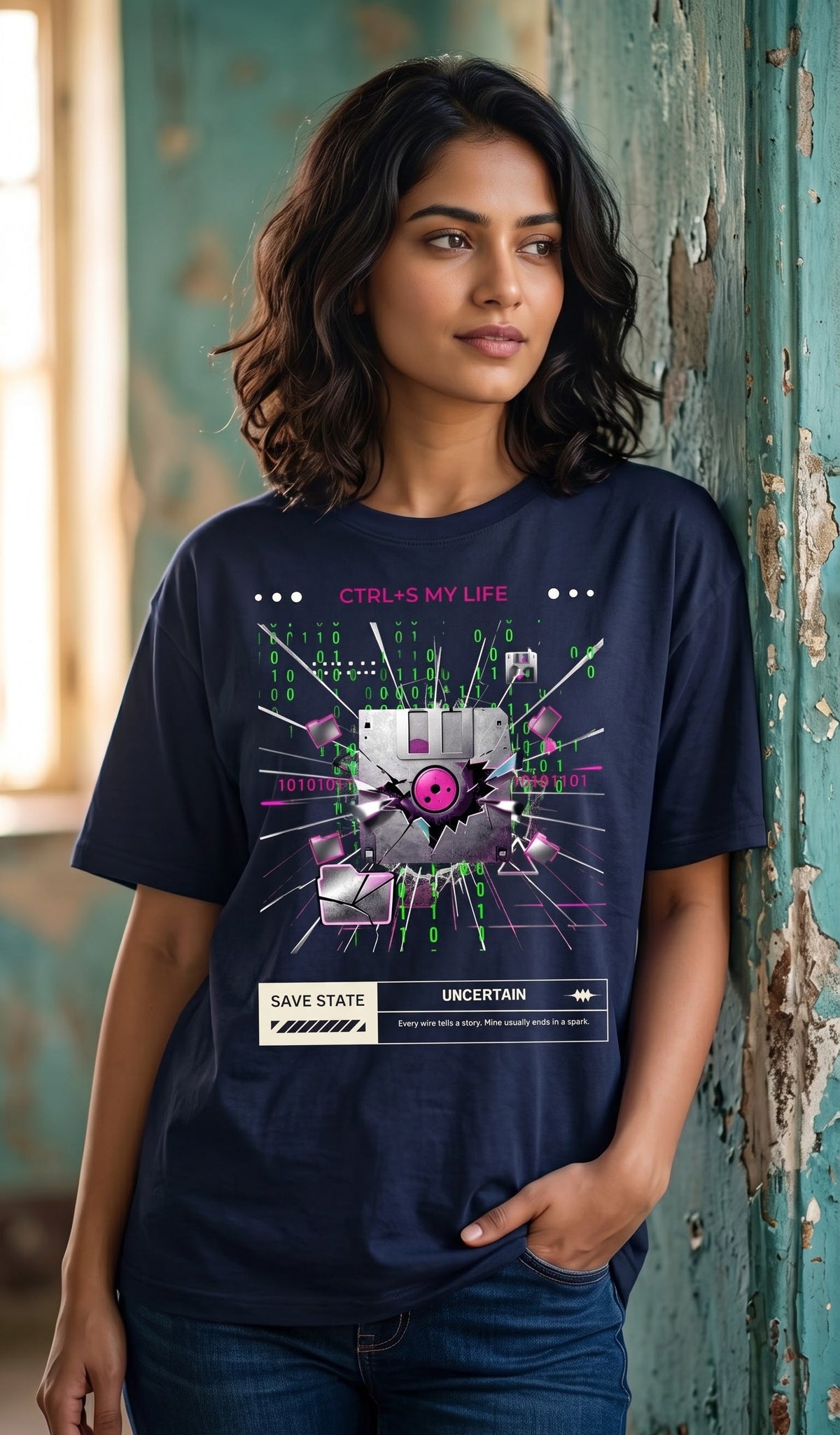 Unisex Oversized Classic T-Shirt- Cltr+Alt+Save