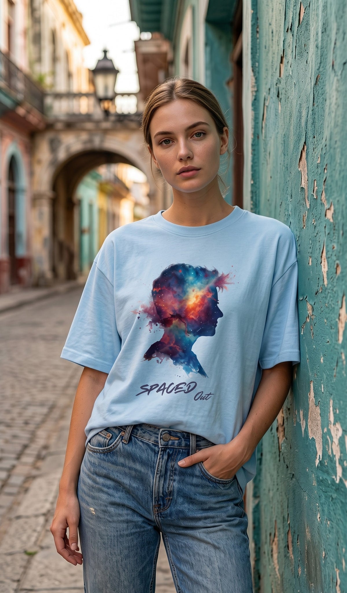 Unisex Terry Oversized Tee- Spaced Out
