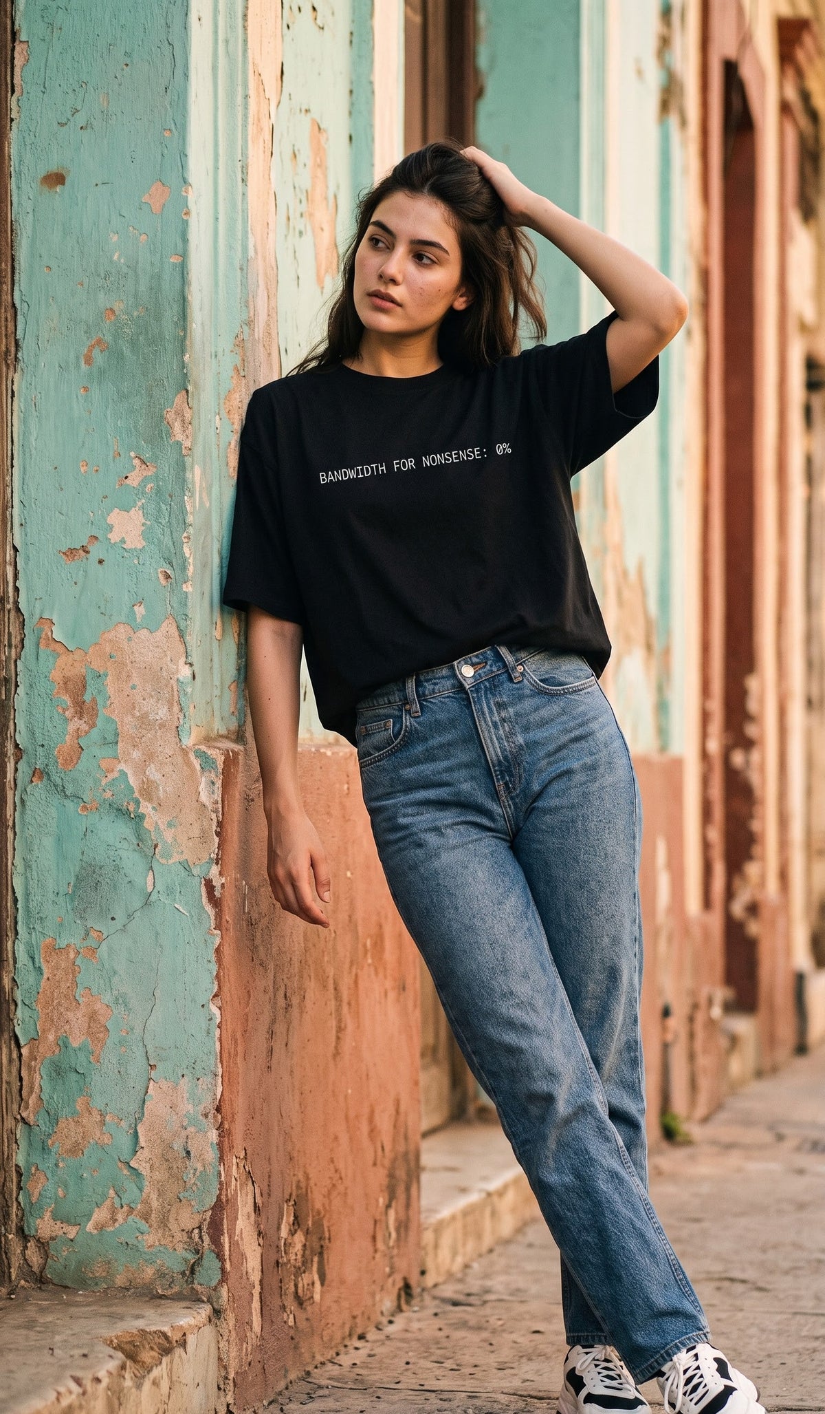 Unisex Oversized Classic T-Shirt- Bandwidth