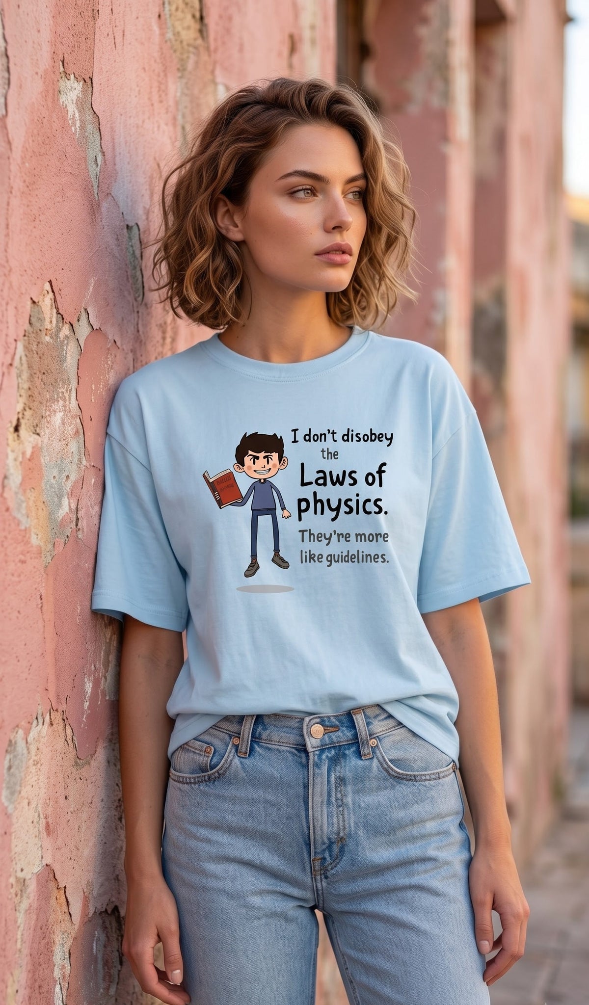 Unisex Terry Oversized Tee- Laws of Physics