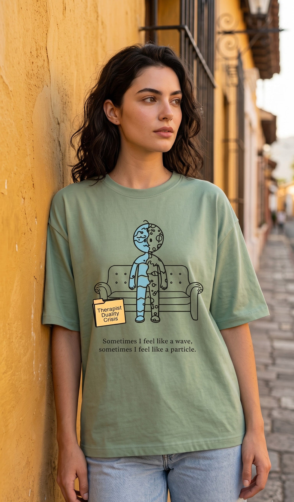 Unisex Terry Oversized Tee- Duality