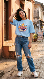 Unisex Terry Oversized Tee- Brain Shock