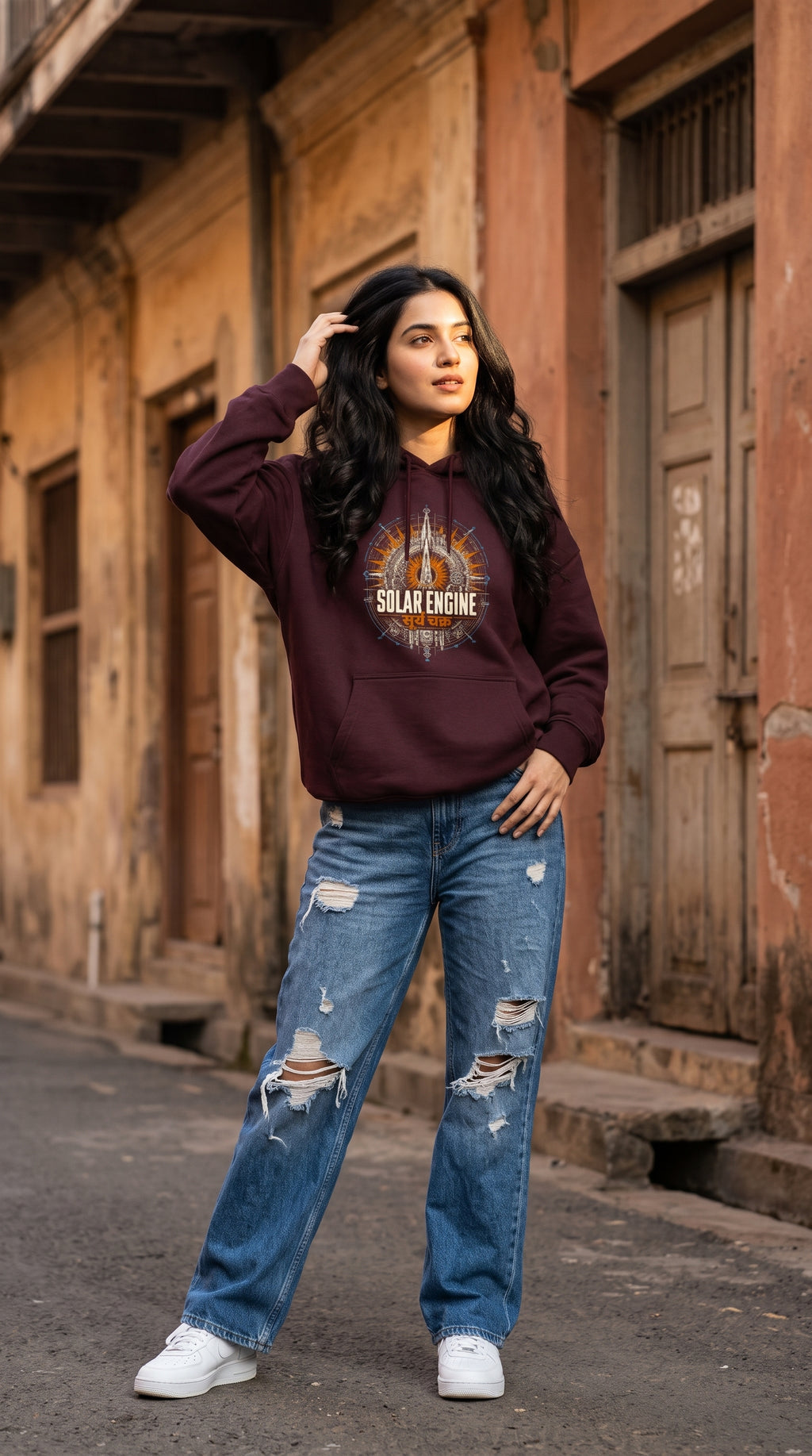 Unisex Oversized Hoodie- Solar Engine