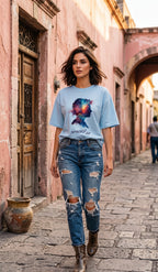 Unisex Terry Oversized Tee- Spaced Out