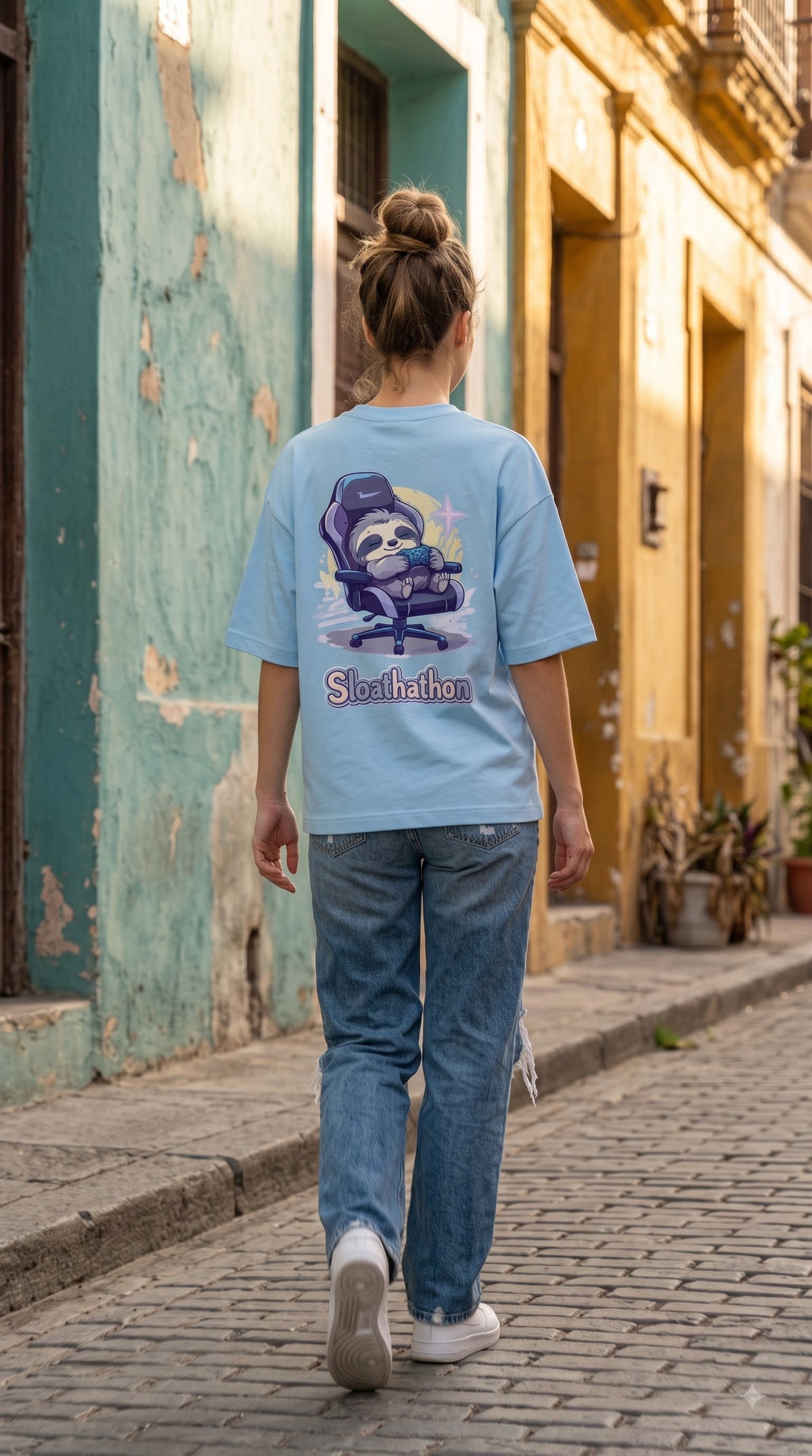 Unisex Terry Oversized Tee- Slothathon