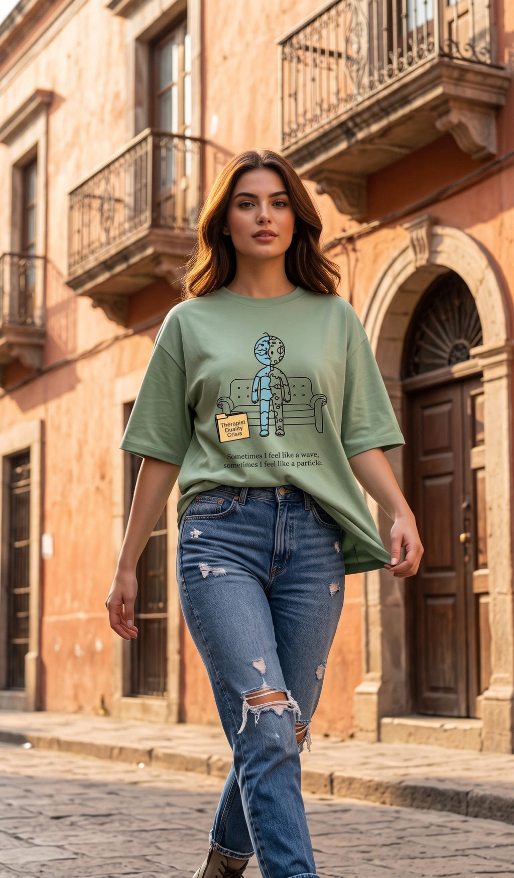 Unisex Terry Oversized Tee- Duality